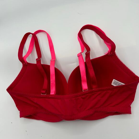 Victoria’s Secret Dream Angels Demi Bra Pink Padded Underwire Lace Trim 36DD - Picture 7 of 11